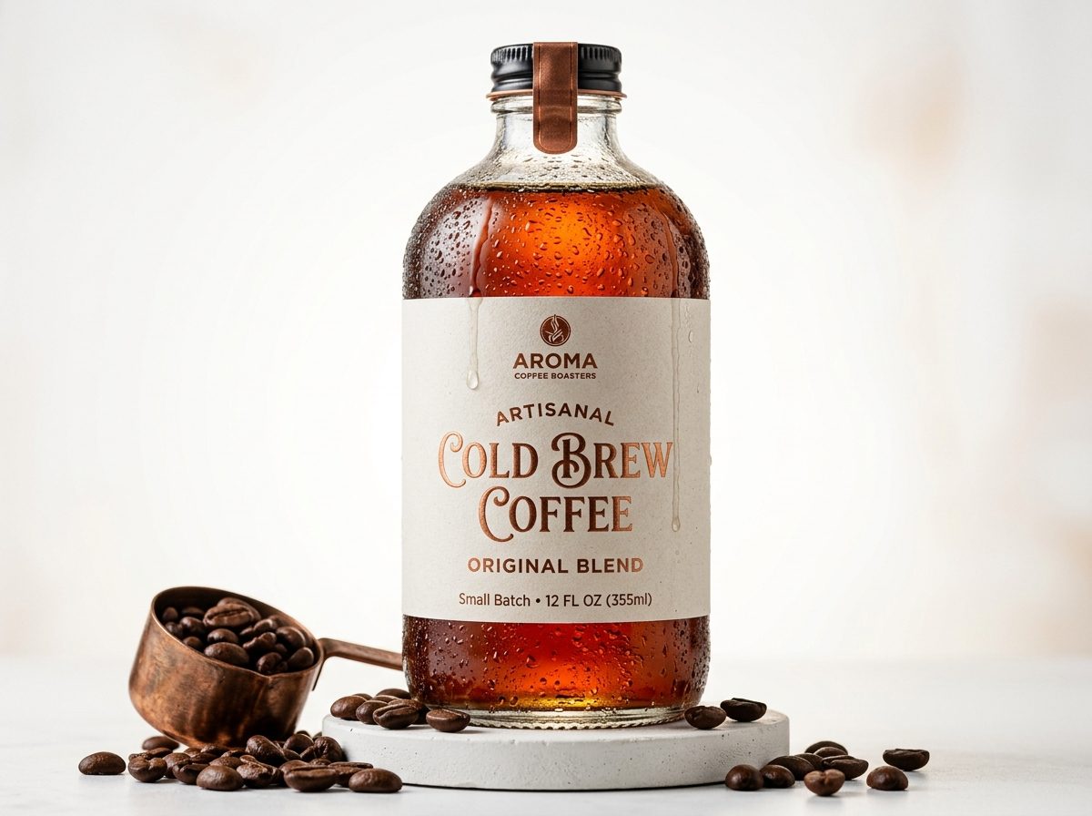 Aroma Specialty Coffee Soğuk Kahve Şişesi Çekimi